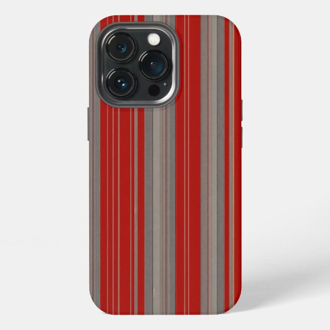 Funda Para iPhone rayas rojas y marrones (Reverso )
