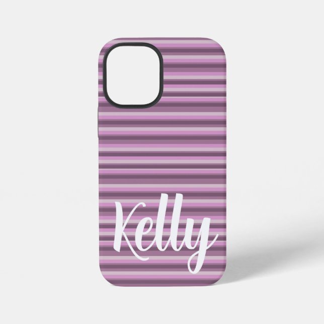 Funda Para iPhone Rayas rosadas (Reverso )