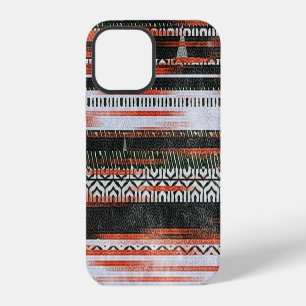 Funda Para iPhone 12 Rayas tribales étnicas: diseño de alfombra.