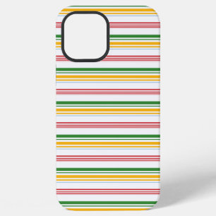 Funda Para iPhone 12 Pro Max Rayas verdes amarillas lindas