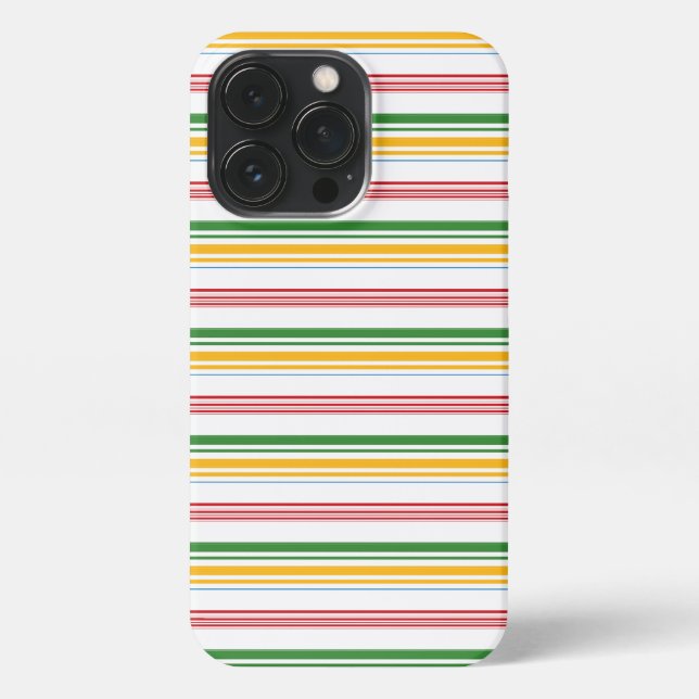 Funda Para iPhone Rayas verdes amarillas lindas (Reverso)