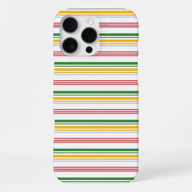 Funda Para iPhone Rayas verdes amarillas lindas (Reverso )