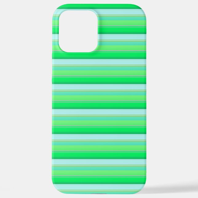 Funda Para iPhone Rayas verdes aqua lindas (Reverso )