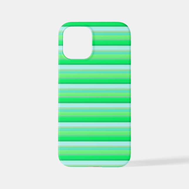 Funda Para iPhone Rayas verdes aqua lindas (Reverso )