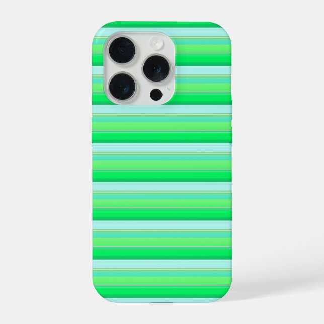 Funda Para iPhone Rayas verdes aqua lindas (Reverso )