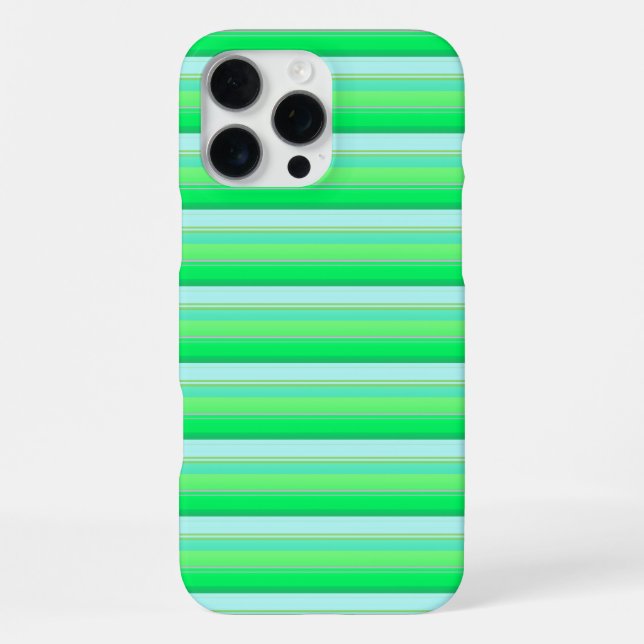 Funda Para iPhone Rayas verdes aqua lindas (Reverso )