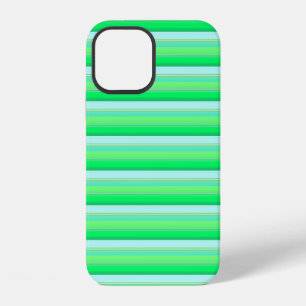 Funda Para iPhone 12 Rayas verdes aqua lindas