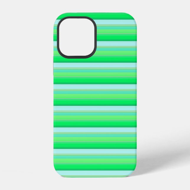 Funda Para iPhone Rayas verdes aqua lindas (Reverso )