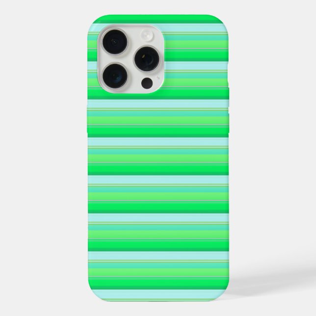 Funda Para iPhone Rayas verdes aqua lindas (Reverso )