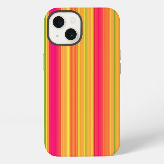 Funda Para iPhone Rayas verticales multicolor (Reverso )