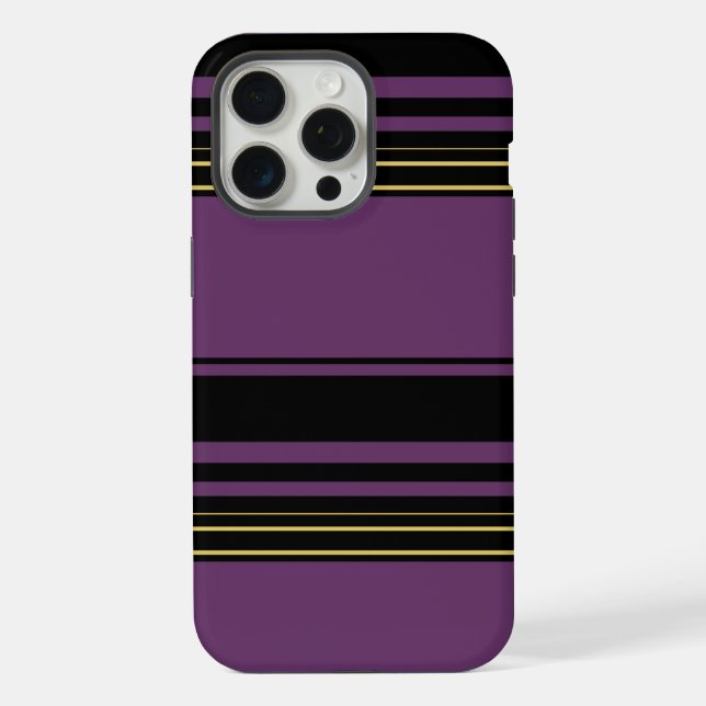 Funda Para iPhone Rayas violetas lindas (Reverso )