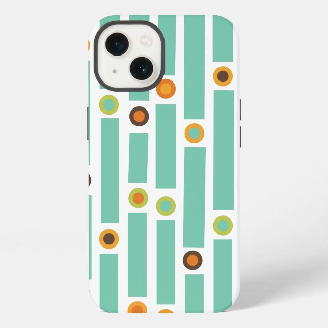 Funda Para iPhone Rayas y Círculos  (Reverso )