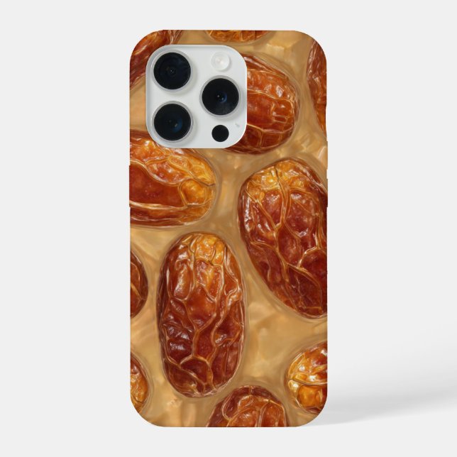 Funda Para iPhone Realistic Date Fruit Membrane Macro Pattern (Reverso )