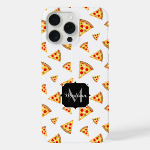 Rebanadas de pizza divertidas patrón monograma per