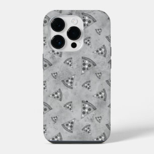 Funda Para iPhone 14 Pro Rebanadas de pizza geniales patrón vintage negro b
