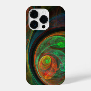 Funda Para iPhone 14 Pro Reborn Green Abstract Art