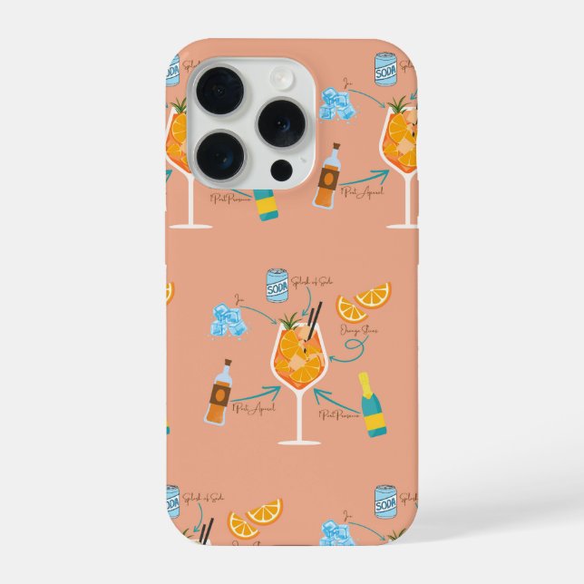 Funda Para iPhone Receta de Aperol (Reverso )