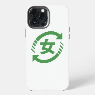 Funda Para iPhone 13 Pro Max Reciclar chicas japonesas Kanji Nihongo Sign