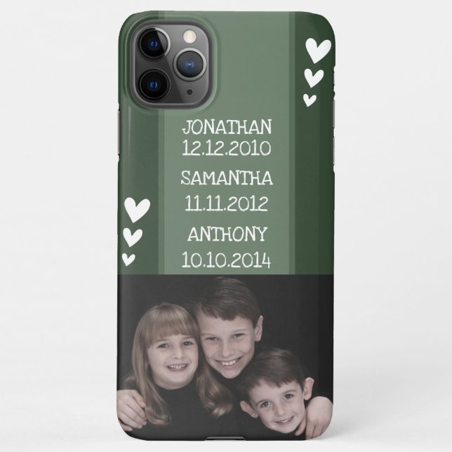 Funda Para iPhone Recordatorio de cumpleaños para plantilla de foto  (Reverso)