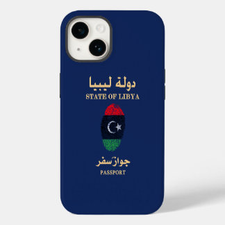 Funda Para iPhone 14 Recordatorio único de impresión de pasaporte libio