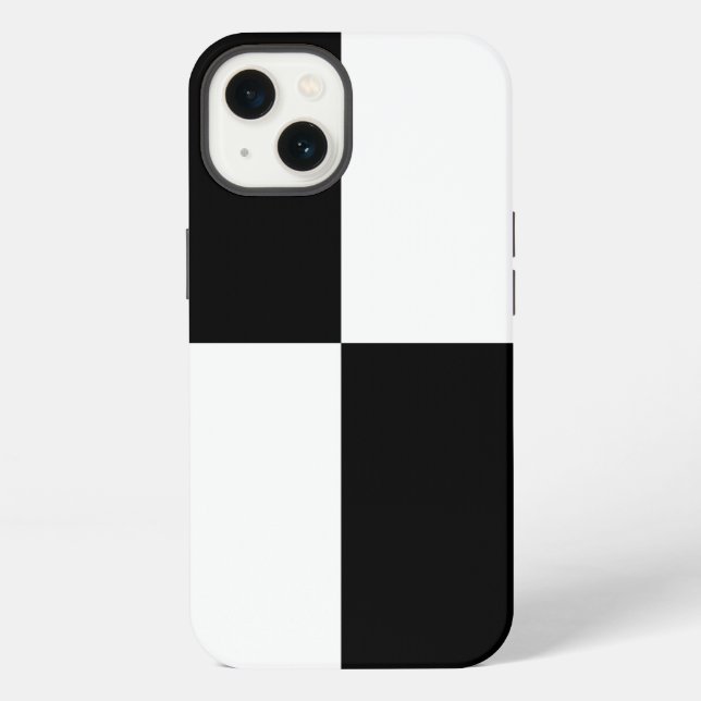 Funda Para iPhone Rectángulos en blanco y negro (Reverso )