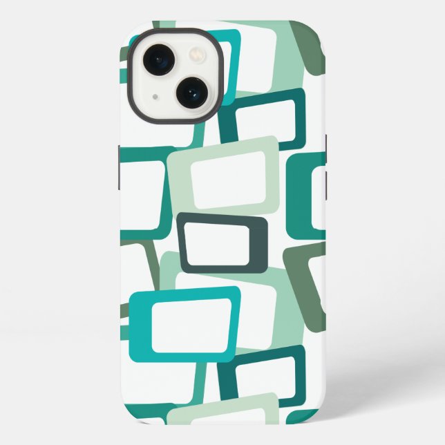 Funda Para iPhone Rectángulos Modernos de Mitad de Siglo (Reverso )