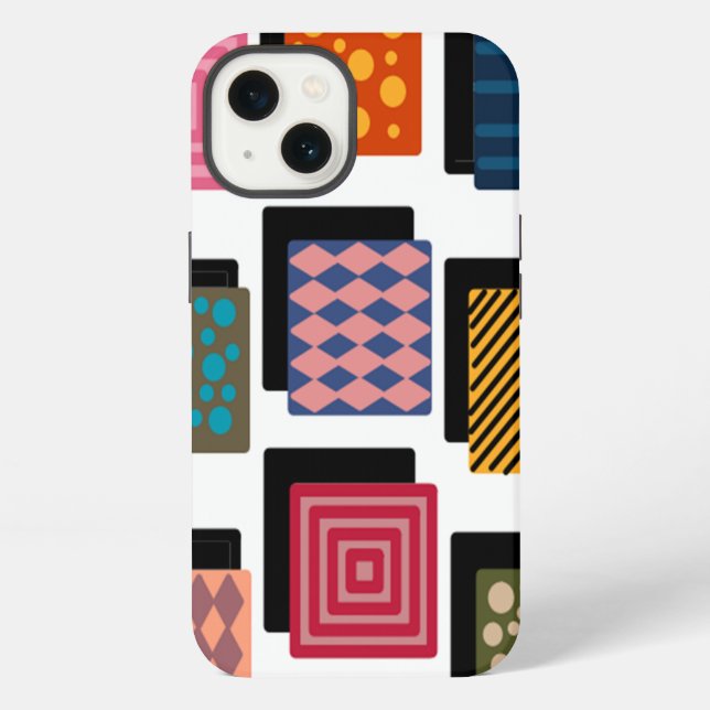 Funda Para iPhone Rectángulos y sombras  (Reverso )