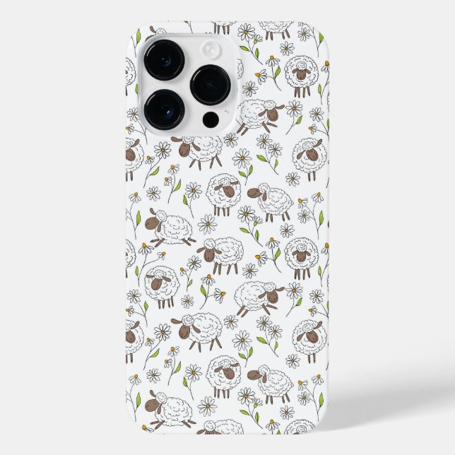 Funda Para iPhone Recuento de ovejas en blanco (Reverso)
