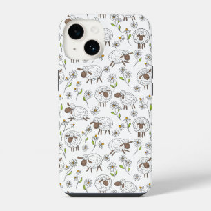 Funda Para iPhone 14 Recuento de ovejas en blanco