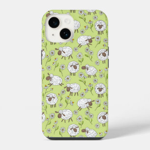 Funda Para iPhone 14 Recuento de ovejas en verde rocío de hongos