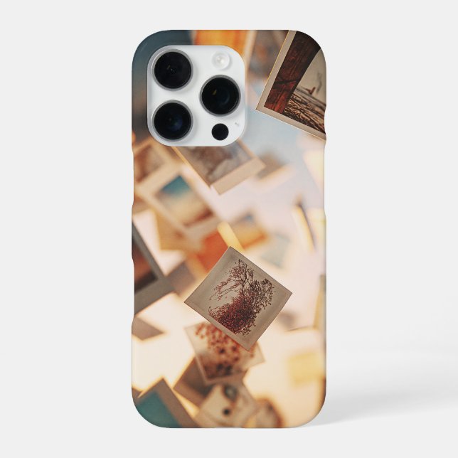 Funda Para iPhone Recuerdos flotantes de Polaroid (Reverso)