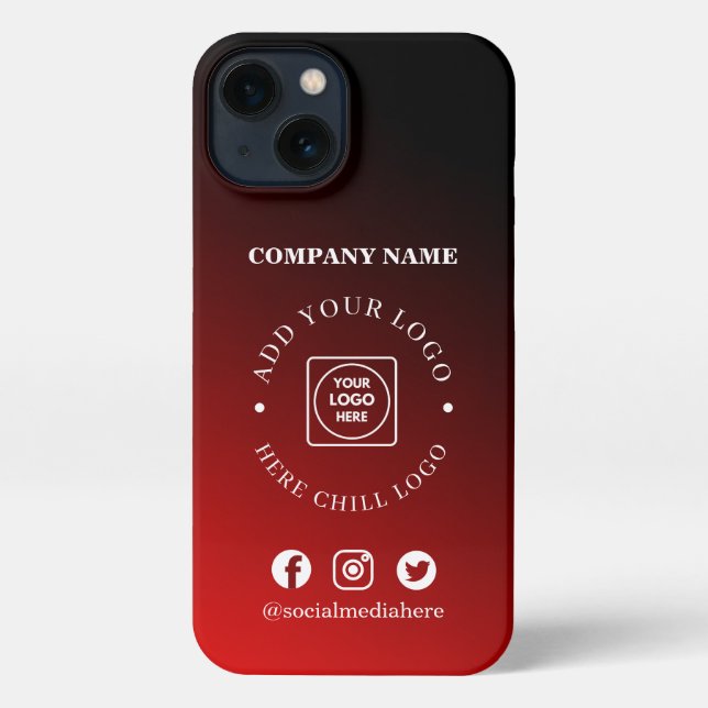Funda Para iPhone Red Black Ombre Logo Social Media iphone case (Reverso )