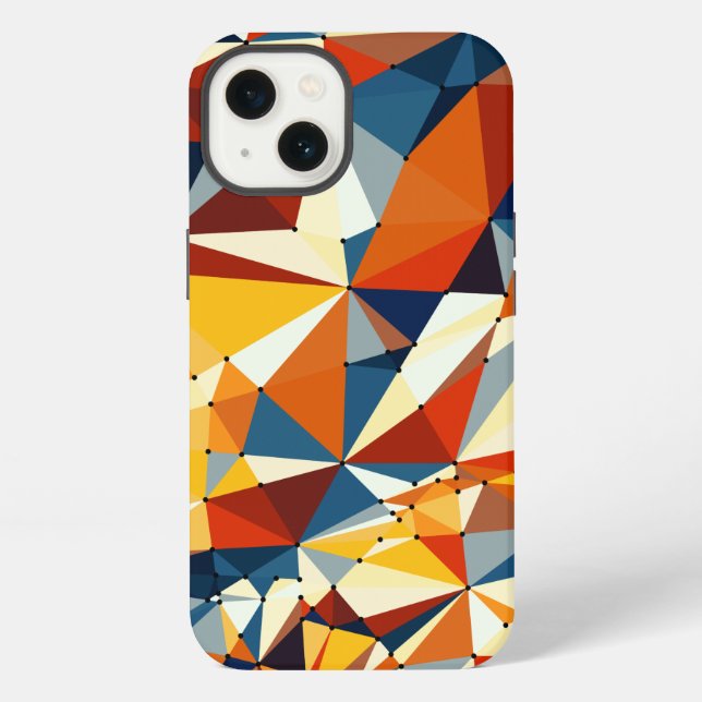 Funda Para iPhone Red de triángulos multicolores (Reverso )