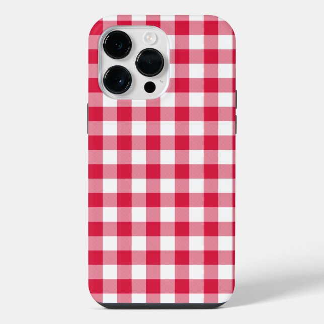 Funda Para iPhone Red Gingham (Reverso )