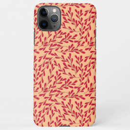 Funda Para iPhone 11Pro Max  Red Leafy Branches Seamless Pattern