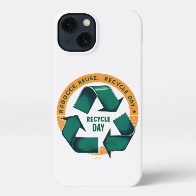 Funda Para iPhone Reduce Reuse Recycle Eco Tee (Reverso )