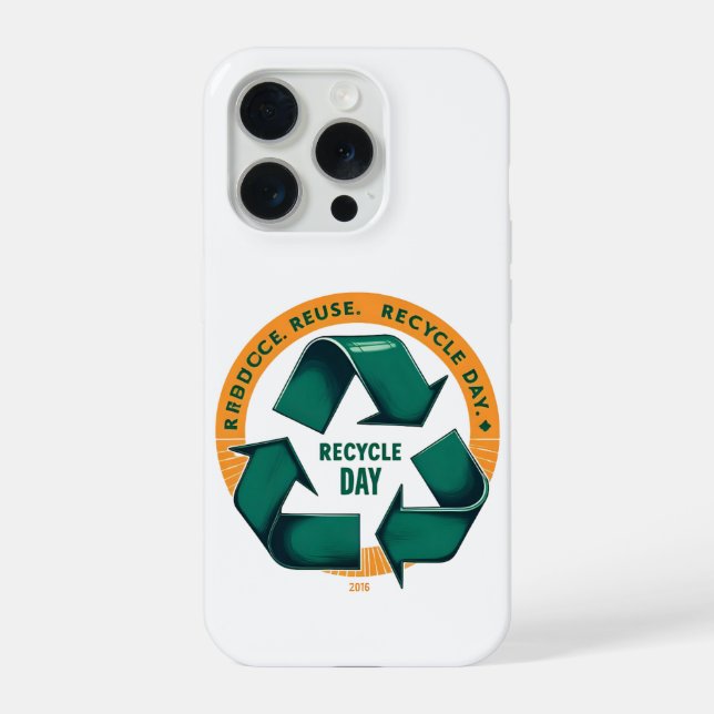 Funda Para iPhone Reduce Reuse Recycle Eco Tee (Reverso )