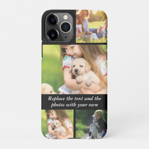 Funda Para iPhone 11Pro Reemplaza el texto y las fotos con los tuyos