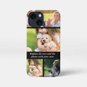 Funda Para iPhone 13 Mini Reemplazar texto y fotos con el suyo