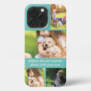 Funda Para iPhone 13 Pro Reemplazar texto y fotos con el suyo
