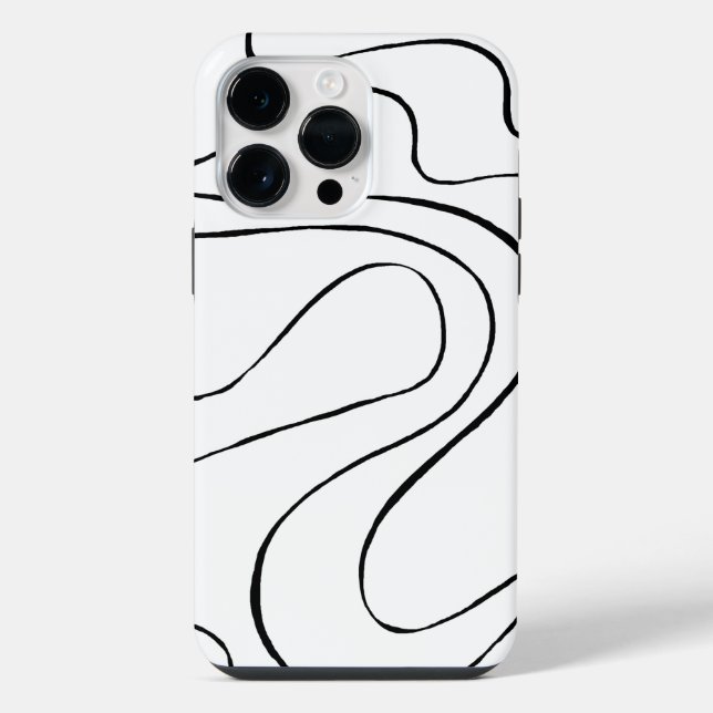 Funda Para iPhone Reflujo y flujo 2 - Blanco y negro (Reverso )