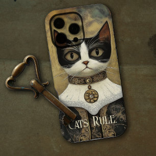 Funda Para iPhone 16 Pro Max Regal de gatos medievales de Tuxedo