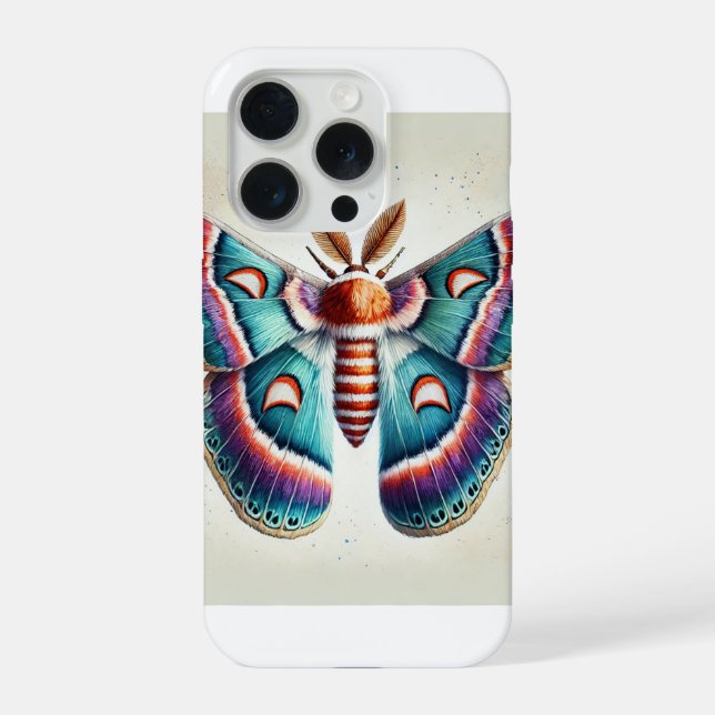 Funda Para iPhone Regal Moth Study 280824IREF215 - Watercolor (Reverso )