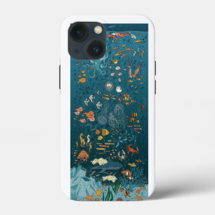 Funda Para iPhone 13 Mini Regalo de cumpleaños bajo el mar, Animales del océ