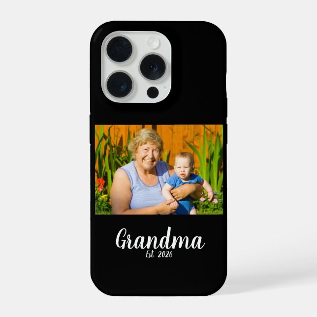 Funda Para iPhone Regalo de Foto de Abuela Establecida (Reverso )