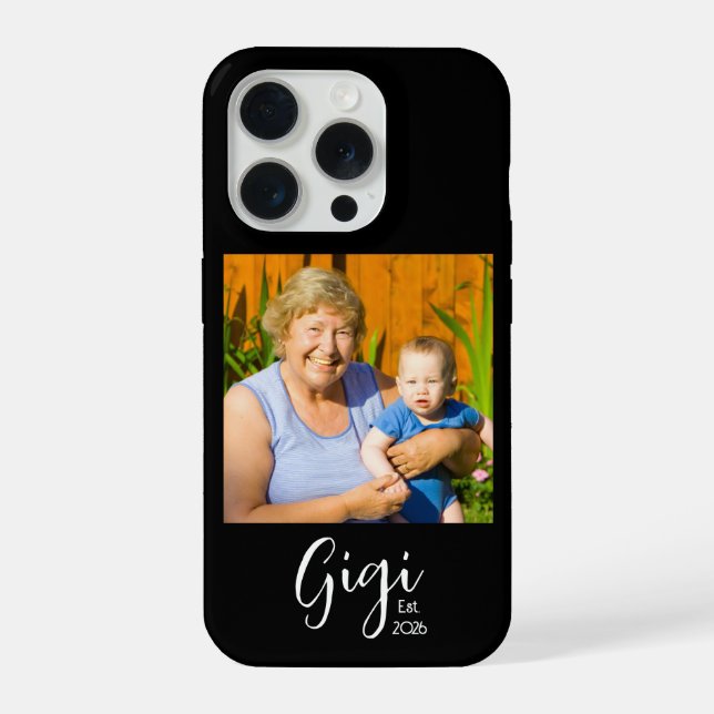 Funda Para iPhone Regalo de foto establecido de Gigi (Reverso )