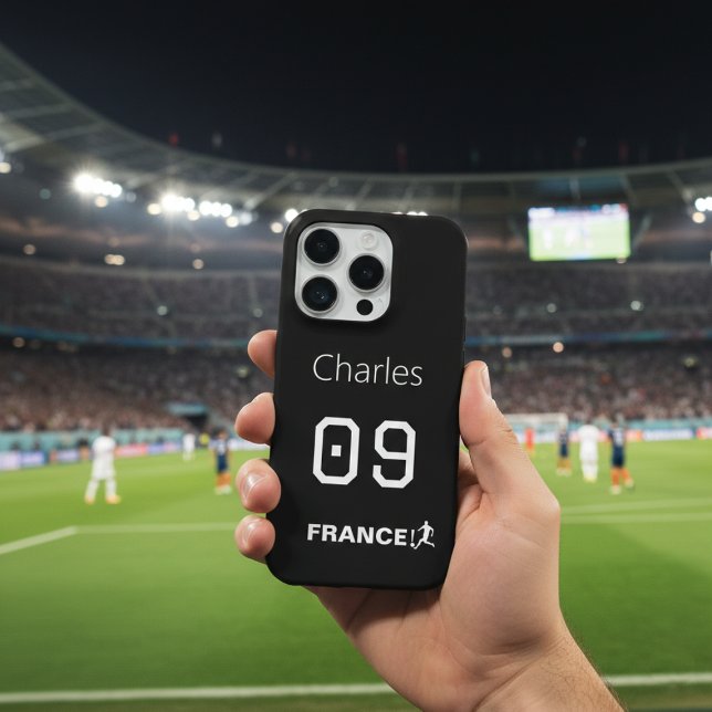 Funda Para iPhone Regalo de fútbol de Francia con nombre y número pe (Subido por el creador)