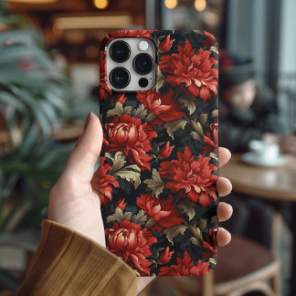 Funda Para iPhone 16 Pro Regalo de peonía floral roja de lujo para novia