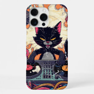 Funda Para iPhone 16 Pro Max Regalo divertido de DJ Gato Negro