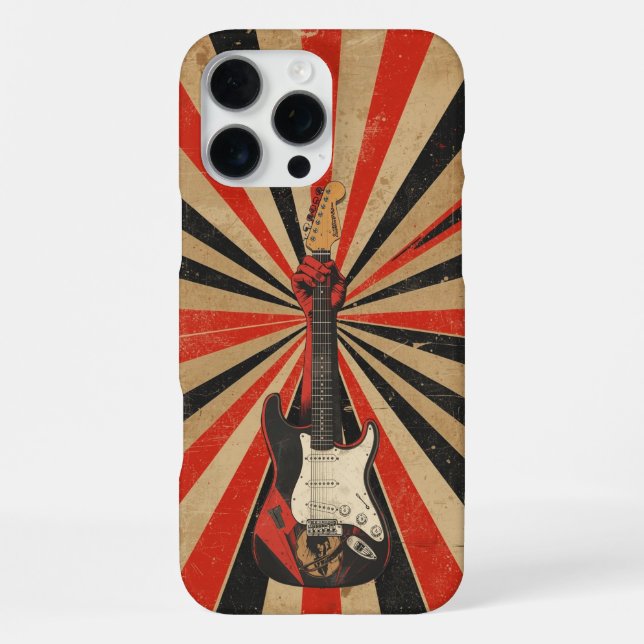 Funda Para iPhone Regalo genial para guitarrista eléctrico Arte rock (Reverso )